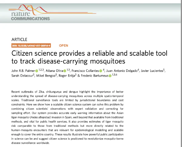 Citizen Science Provides a Reliable and Scalable Tool to Track Disease-Carrying Mosquitoes
