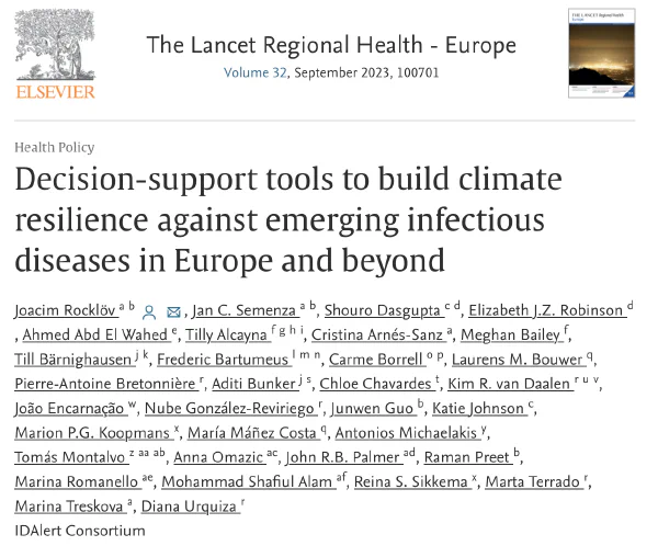 Decision-support tools to build climate resilience against emerging infectious diseases in Europe and beyond
