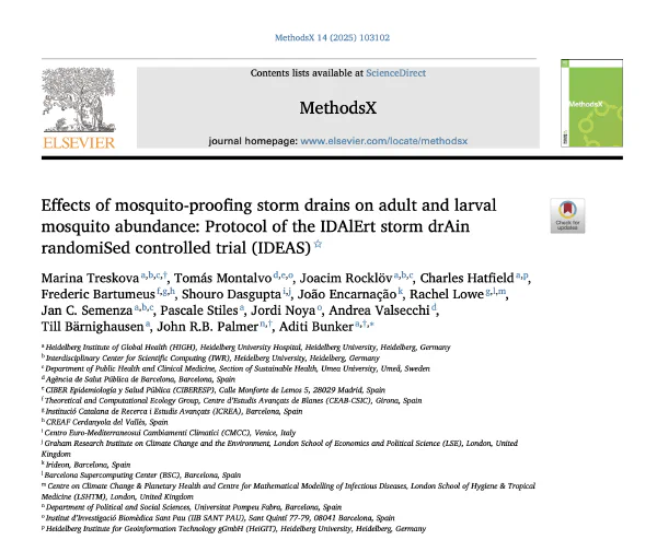 Effects of mosquito-proofing storm drains on adult and larval mosquito abundance: Protocol of the IDAlErt storm drAin randomiSed controlled trial (IDEAS)